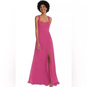 AFTER SIX Women's wide strap sweetheart Maxi Dress in Tea Rose. Size 14.